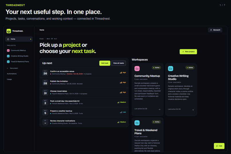 Threadnest: Personal AI workspace – screenshot 7