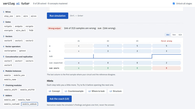 Verilog AI Tutor – screenshot 2