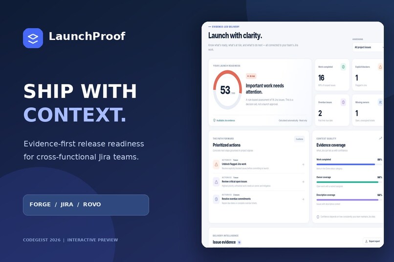 LaunchProof — Context-aware launch readiness – screenshot 1