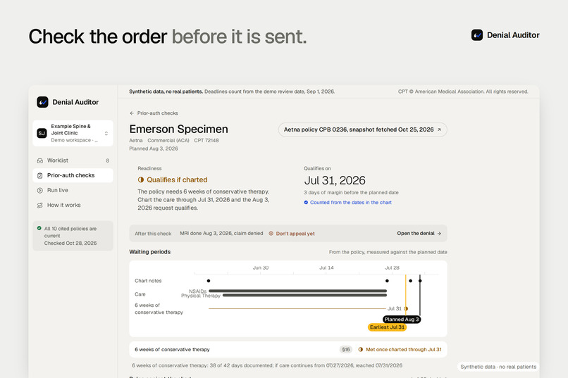 Denial Auditor – screenshot 1