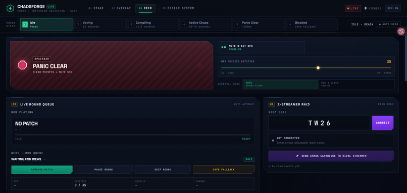 ChaosForge: Twitch Chaos Engine with OpenAI Codex – screenshot 1
