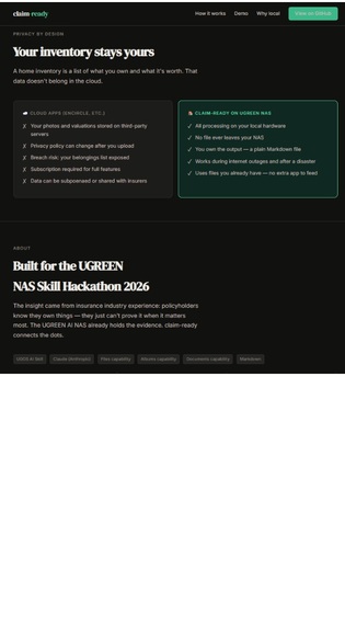 claim-ready – screenshot 1