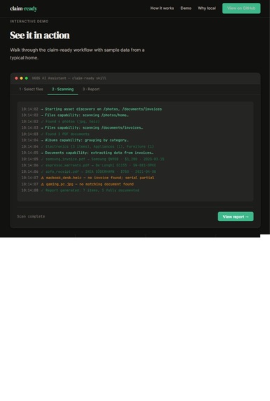 claim-ready – screenshot 2