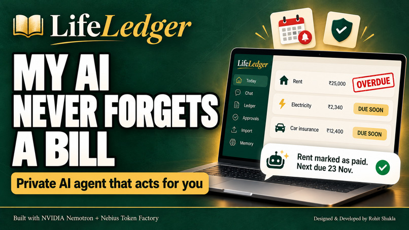 LifeLedger: Private AI Agent for Life Admin – screenshot 1