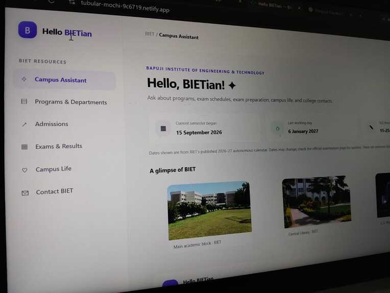 Hello BIETian-smart campus assistant  – screenshot 4