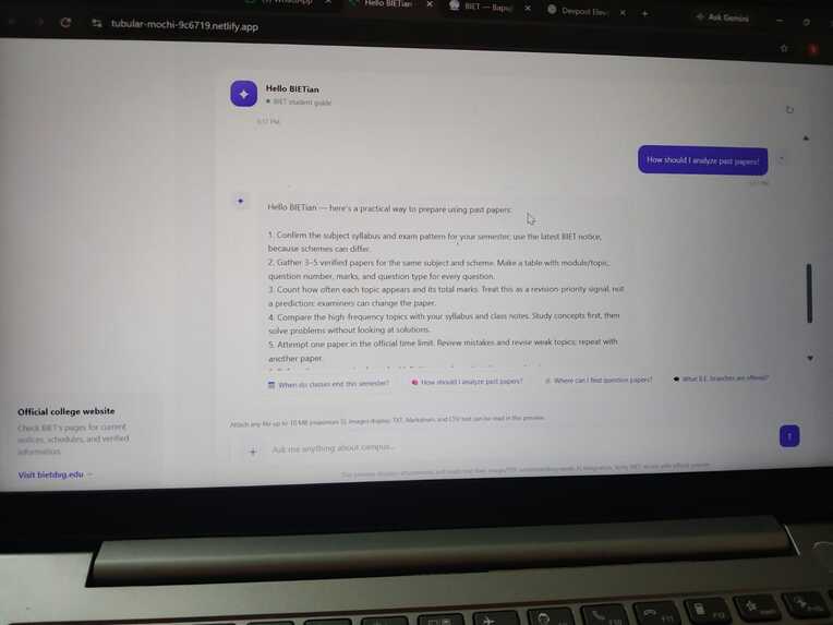 Hello BIETian-smart campus assistant  – screenshot 5