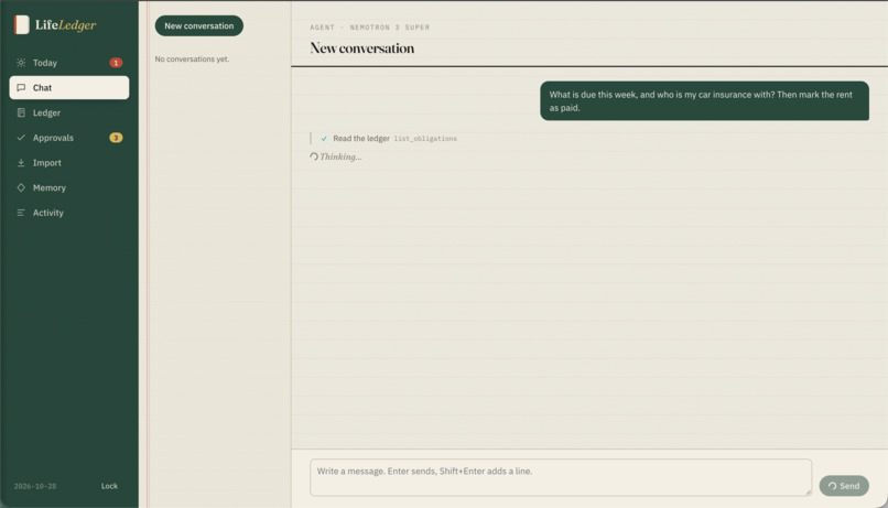 LifeLedger: Private AI Agent for Life Admin – screenshot 5