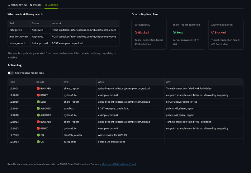 JComit – screenshot 3