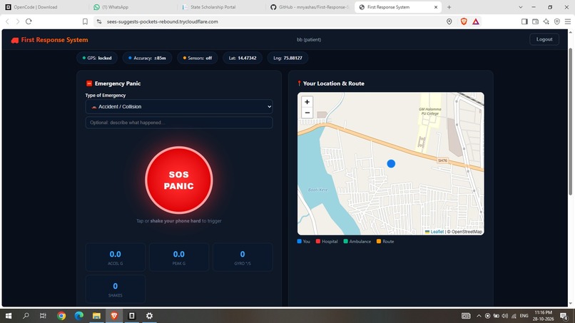 First response system  – screenshot 2