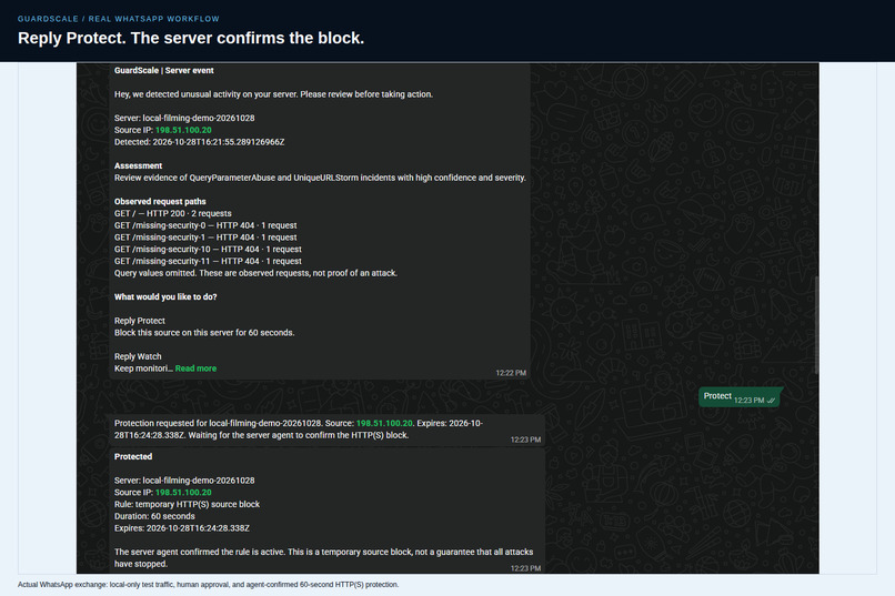 GuardScale: Your Infrastructure, One Reply Away – screenshot 1