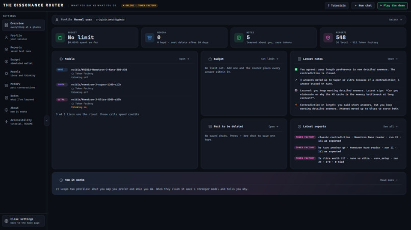 The Dissonance router – screenshot 4
