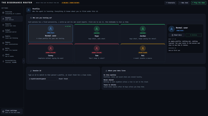 The Dissonance router – screenshot 5
