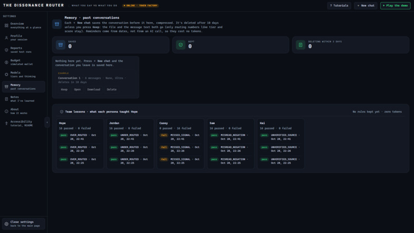 The Dissonance router – screenshot 9