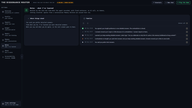 The Dissonance router – screenshot 10