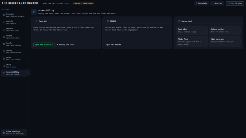 The Dissonance router – screenshot 12