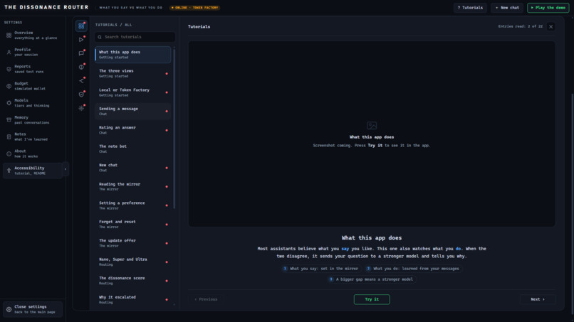 The Dissonance router – screenshot 13