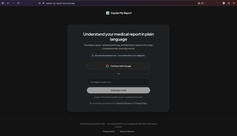 Explain-My-Report – screenshot 2