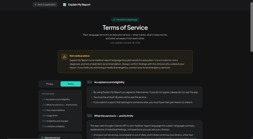 Explain-My-Report – screenshot 3