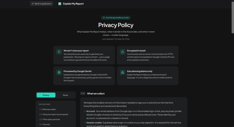Explain-My-Report – screenshot 4