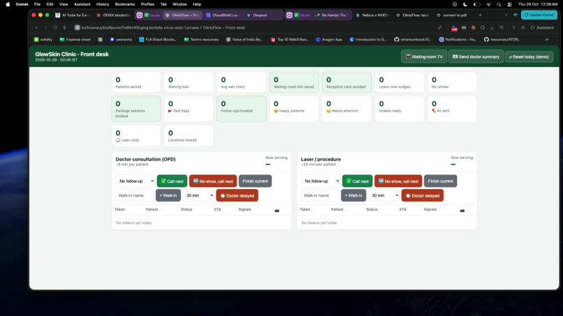 clinicFlow: WhatsApp AI Queue for Indian Clinics – screenshot 3