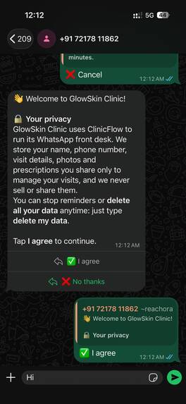 clinicFlow: WhatsApp AI Queue for Indian Clinics – screenshot 4
