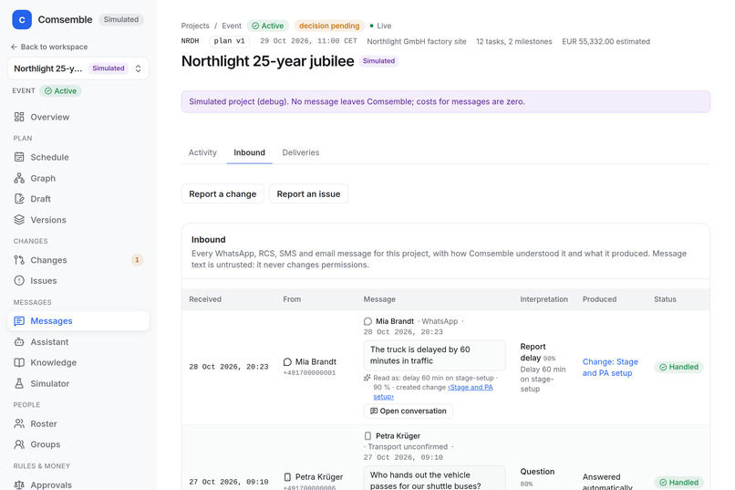 Comsemble – screenshot 2