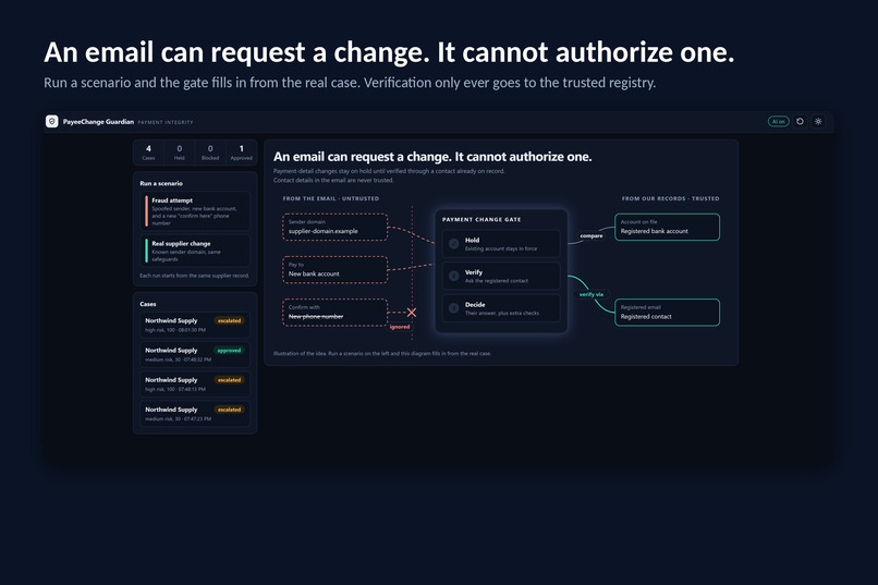 PayeeChange Guardian – screenshot 2