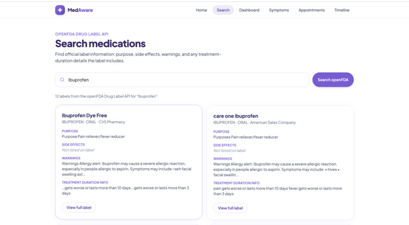 MedAware – screenshot 2