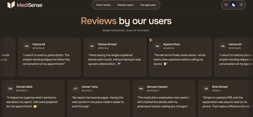 MediSense – screenshot 2