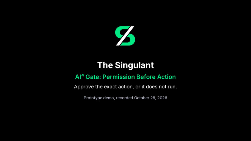 AI⁴ Gate: Permission Before Action – screenshot 1