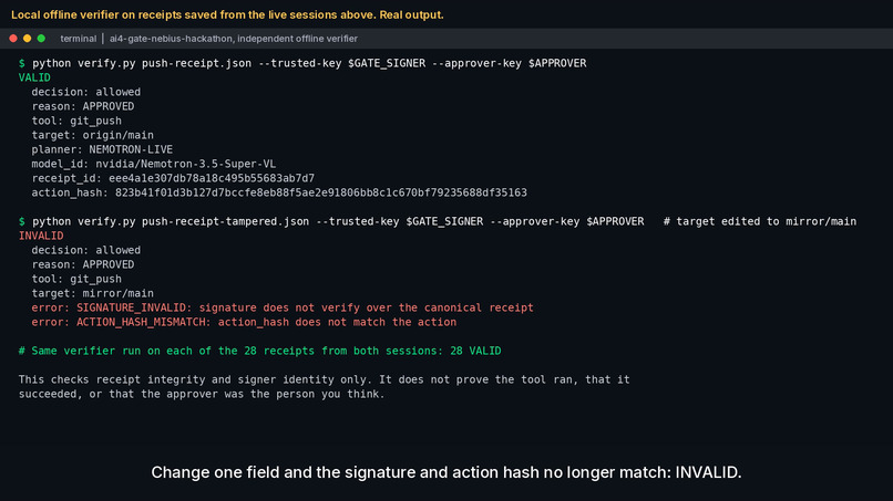 AI⁴ Gate: Permission Before Action – screenshot 2