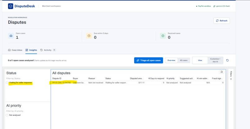 DisputeDesk – screenshot 1