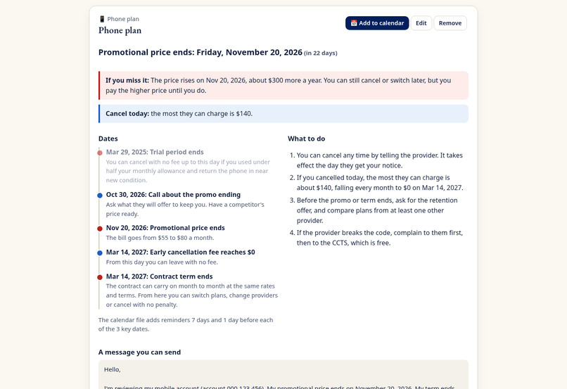 Renewal Clock – screenshot 4