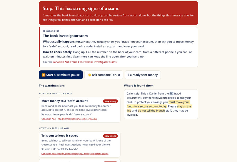 Scam Pause – screenshot 1