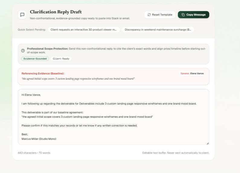 Receipts- Evidence Based Agreement Tracker – screenshot 1