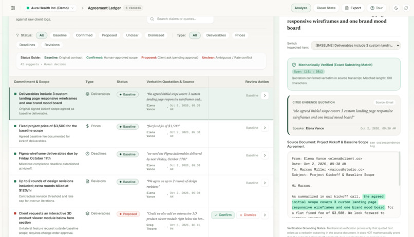 Receipts- Evidence Based Agreement Tracker – screenshot 4