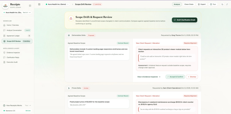 Receipts- Evidence Based Agreement Tracker – screenshot 6