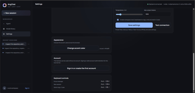AngChat – screenshot 1