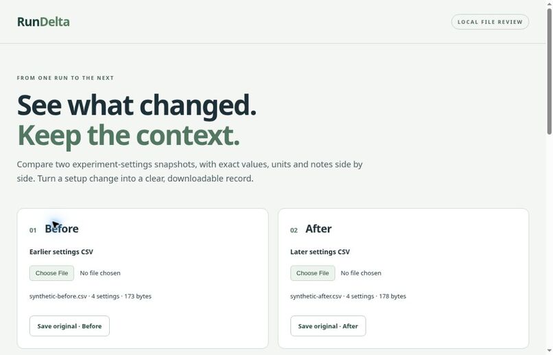 RunDelta – screenshot 1