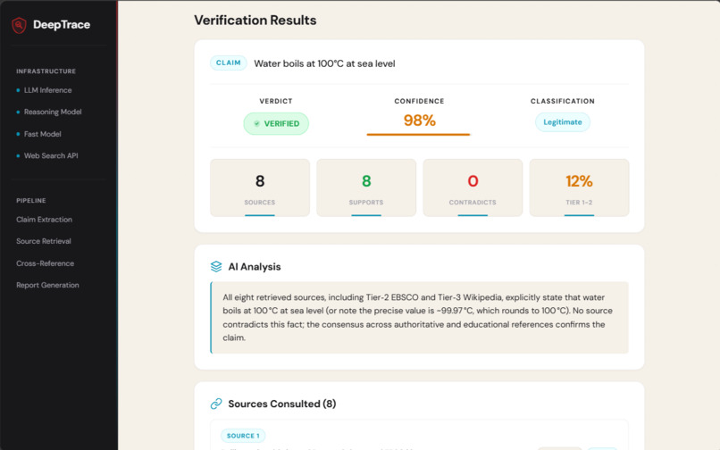 DeepTrace – screenshot 2