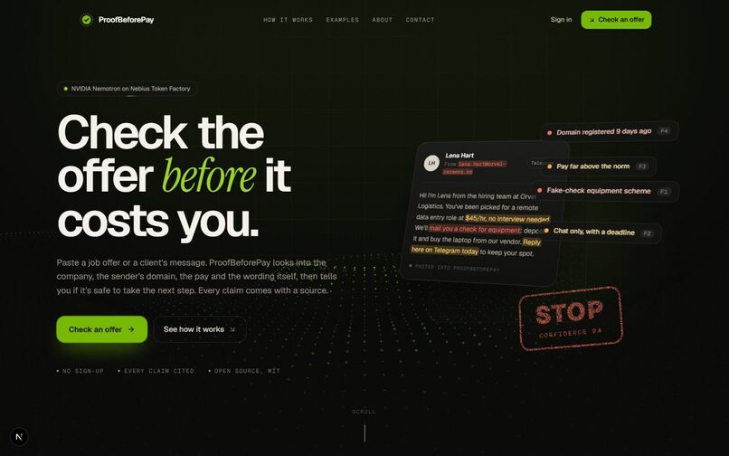 ProofBeforePay – screenshot 1