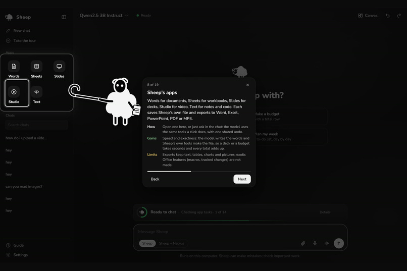 Sheep: Local AI Engine and Office Assistant – screenshot 2