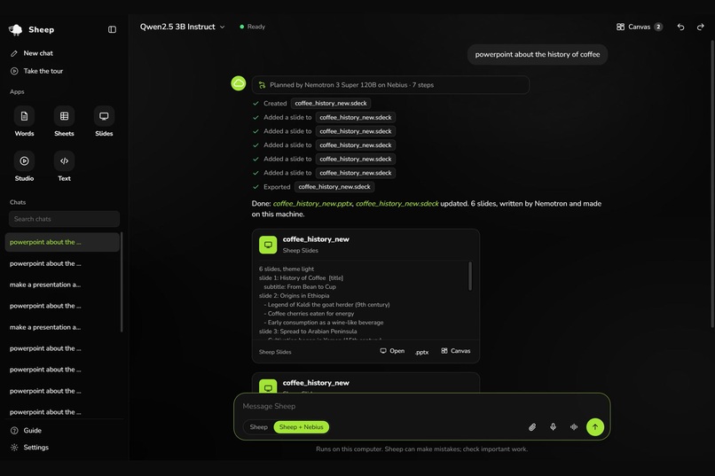 Sheep: Local AI Engine and Office Assistant – screenshot 4