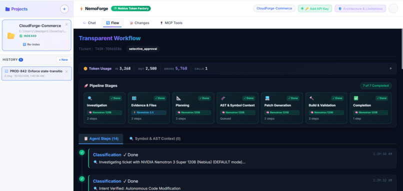 NemoForge: Autonomous SWE Agent – screenshot 3