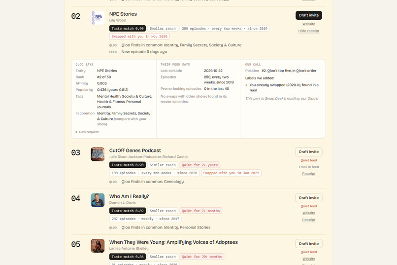 Swap Desk for podcasts – screenshot 4
