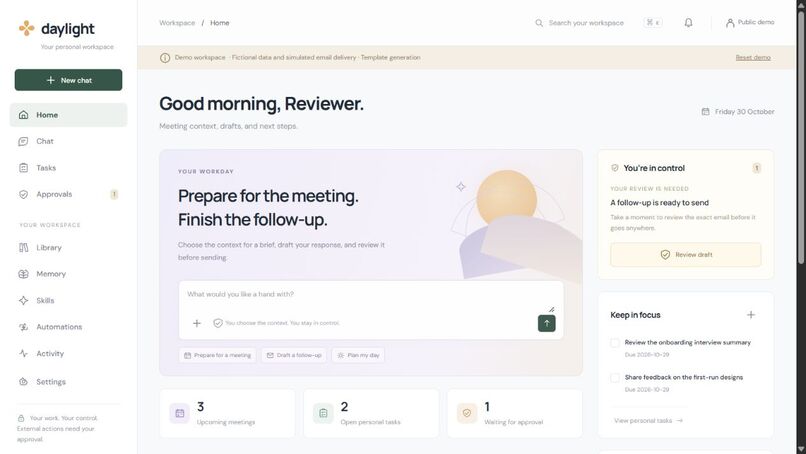 Daylight — Your Personal AI Work Assistant – screenshot 2