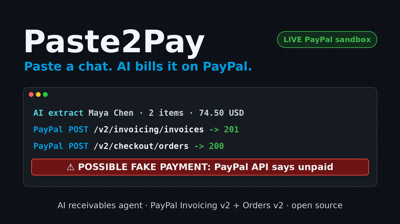 Paste2Pay – screenshot 1