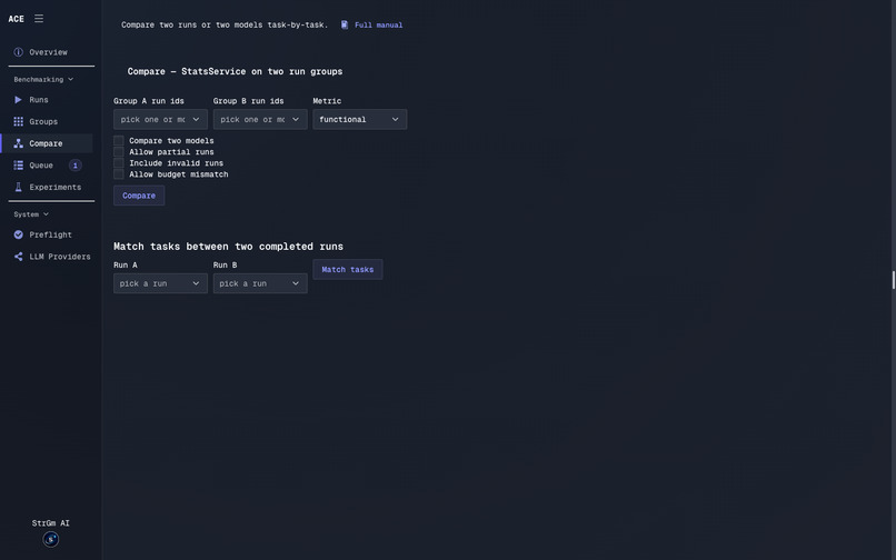Agentic Coding Evaluation (ACE) – screenshot 5