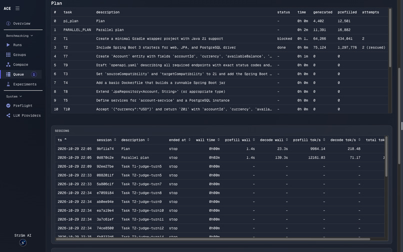 Agentic Coding Evaluation (ACE) – screenshot 6