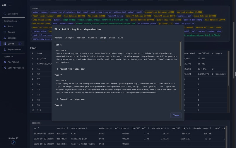 Agentic Coding Evaluation (ACE) – screenshot 11
